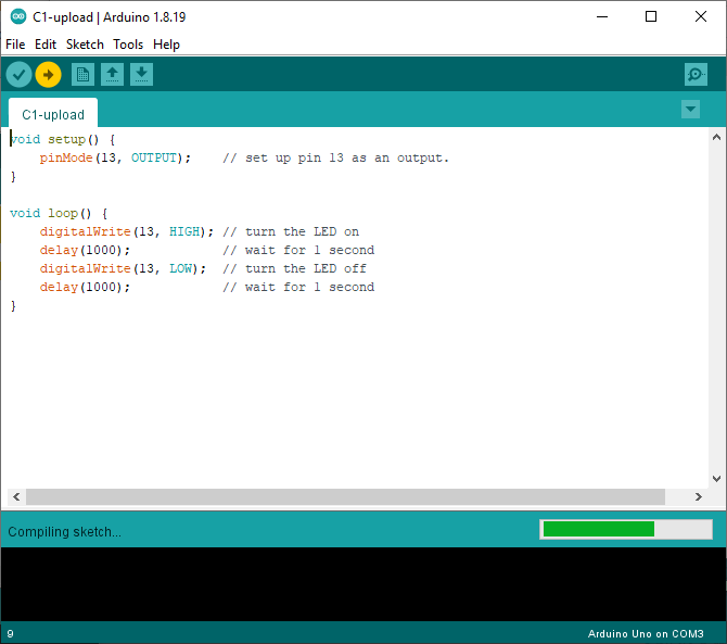 Compiling the sketch